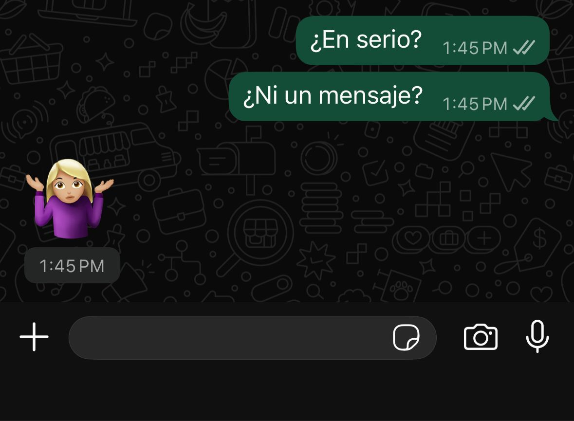 Conversación en el celular sin respuesta